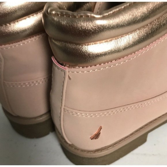 Girl’s Ankle Boots Nautica Zabra Little Girl Boots Lace Up Blush Size 2 #KB0008 - Picture 10 of 11